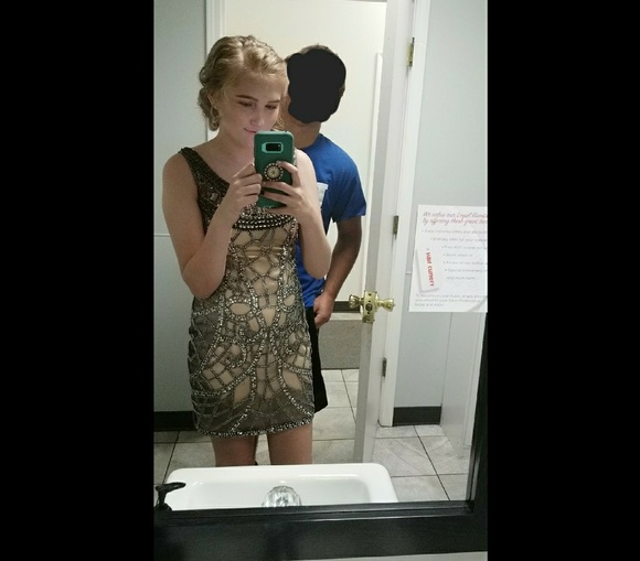 Tan Homecoming Dress - Picture 1 of 3